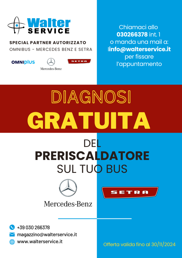 diagnosi gratuita del preriscaldatore su bus mercedes benz e setra