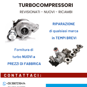 riparazione turbo, fornitura turbo nuovi, revisionati e ricambi